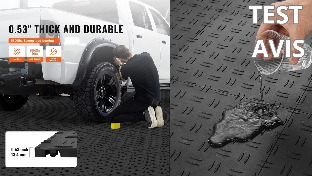 🥇 VEVOR - Dalles de garage emboîtables, lot de 50 - JQ-3050BK - Test & Avis (2025)