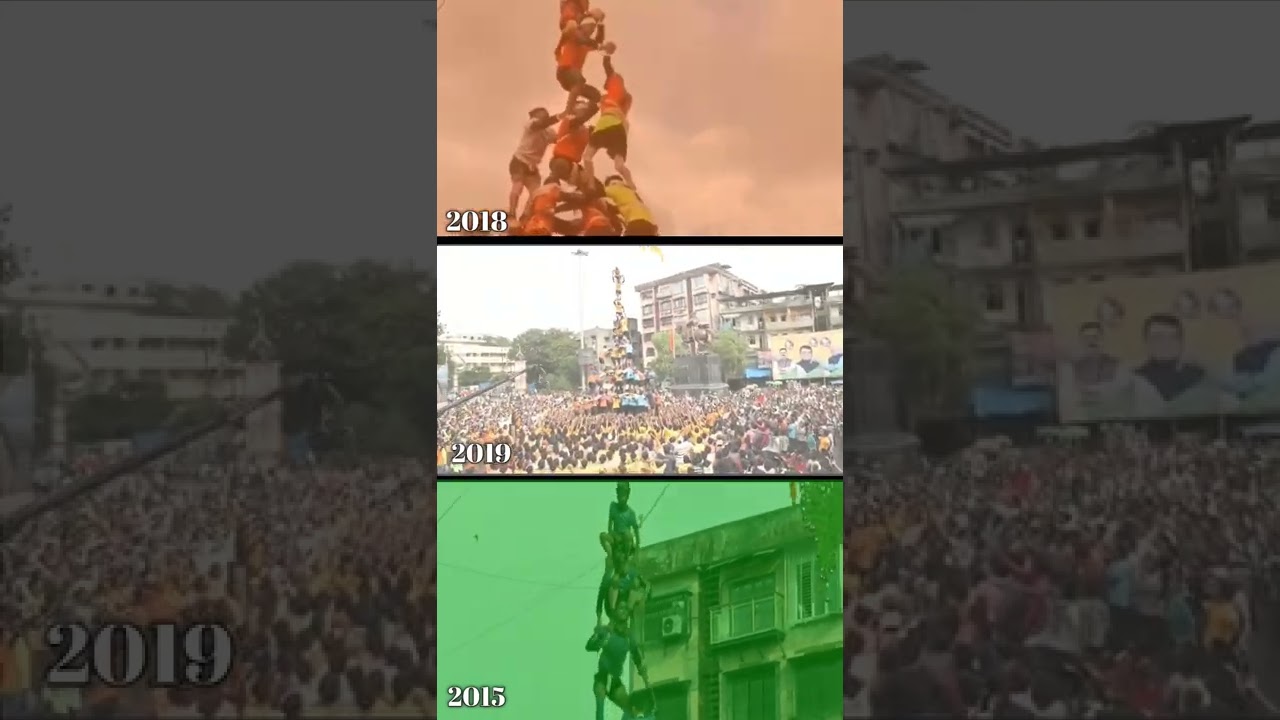 2015,2018,2019 छत्रपती शिवाजी महाराज चौक भिवंडी येथे यशस्वीरित्या लागलेळ ८ थर..डायमंड  चाविंद्रा🇮🇳🇮🇳