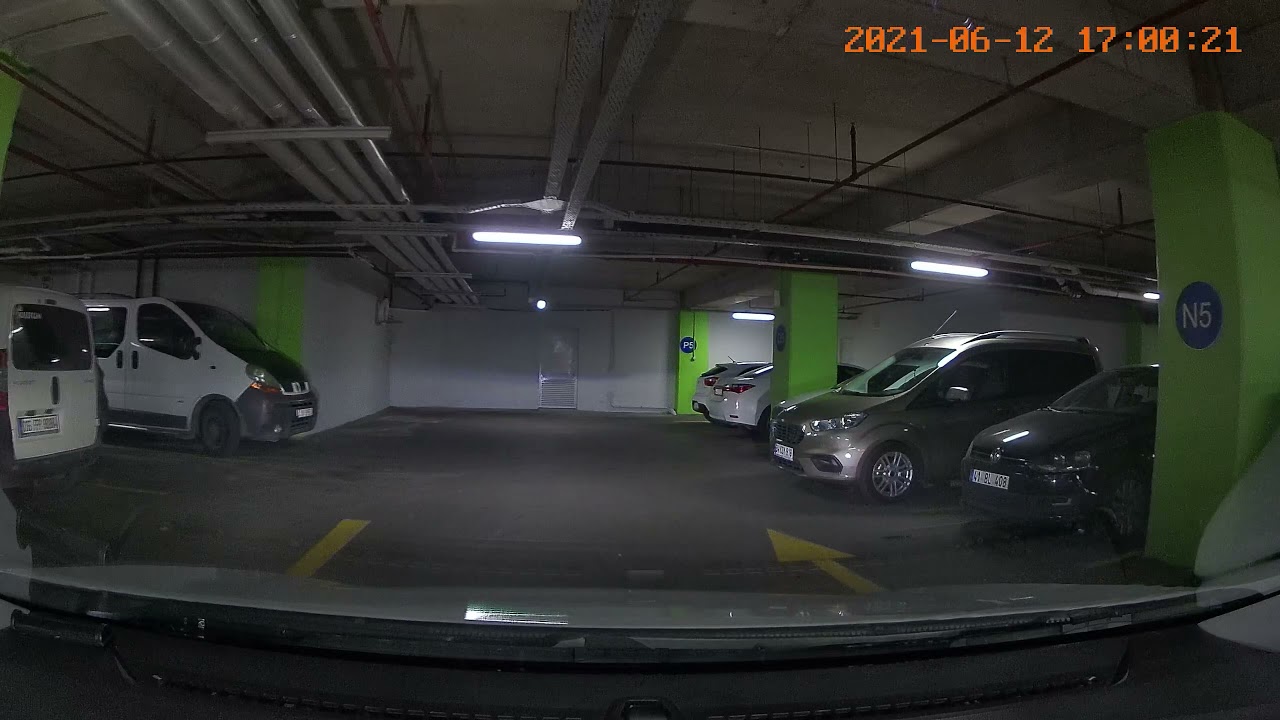 Entering the mall underground parking lot