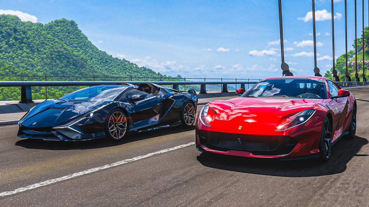 Lamborghini Sian Roadster vs Ferrari 812 Superfast | Forza Horizon 5