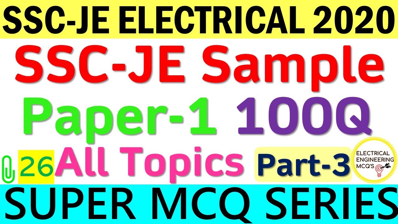 SSC-JE Sample Question Paper | Part-3 | Class 26 |  हिंदी 🔴