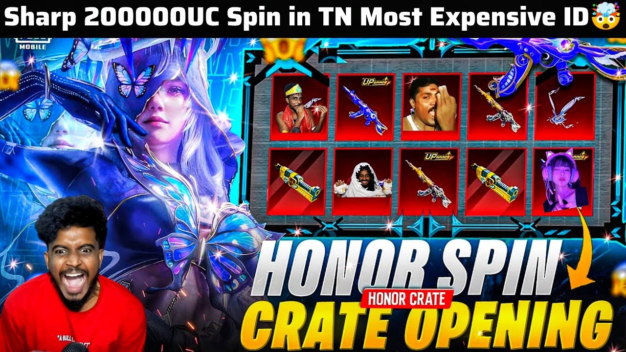 Biggest Crate Opening 200000UC in Sharp Live🤯|Funnum இருக்கு Spinum இருக்கு🤣|Must Watch #ravensharp
