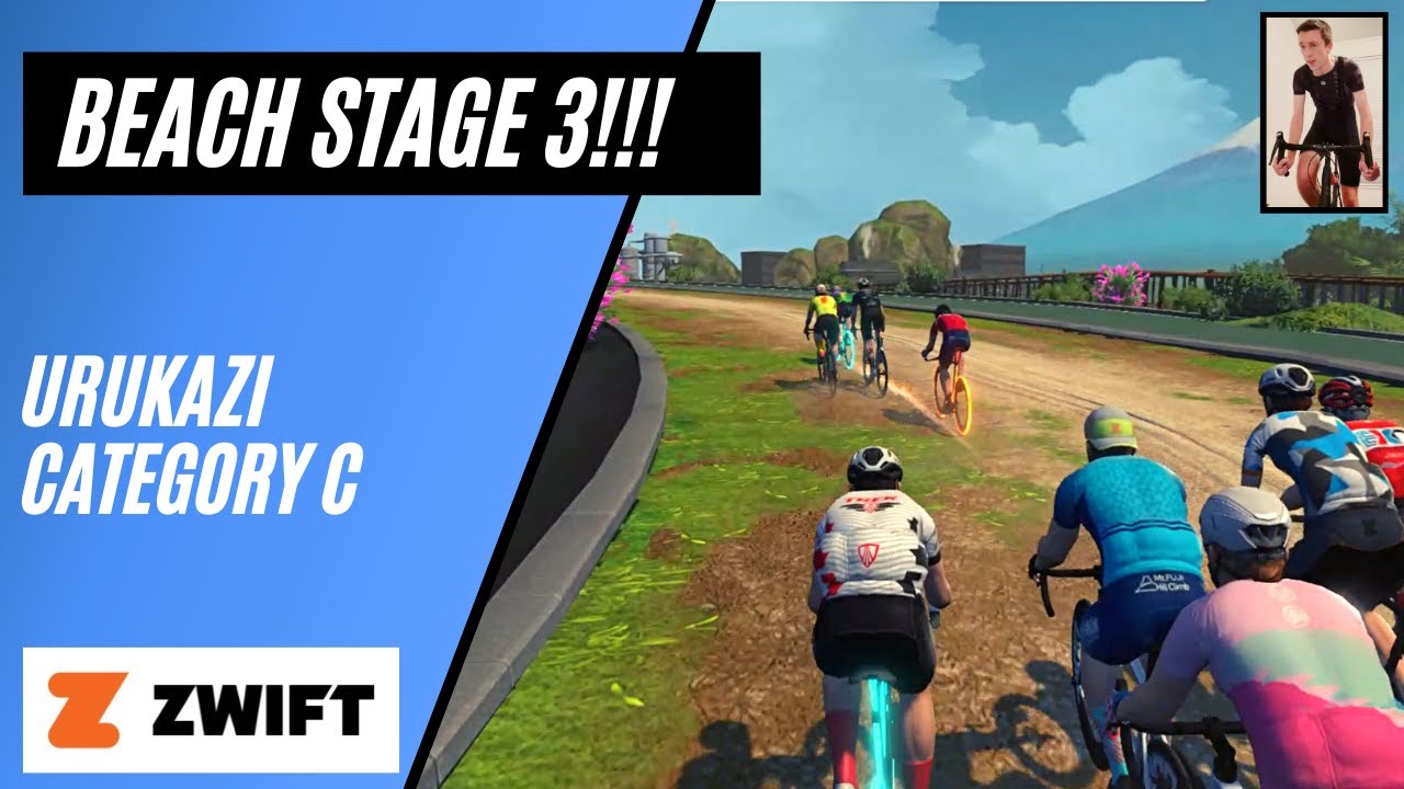 Beach Party Stage 3: Road Bike v Gravel Bike // Mech Isle Loop // Category C // Zwift Racing