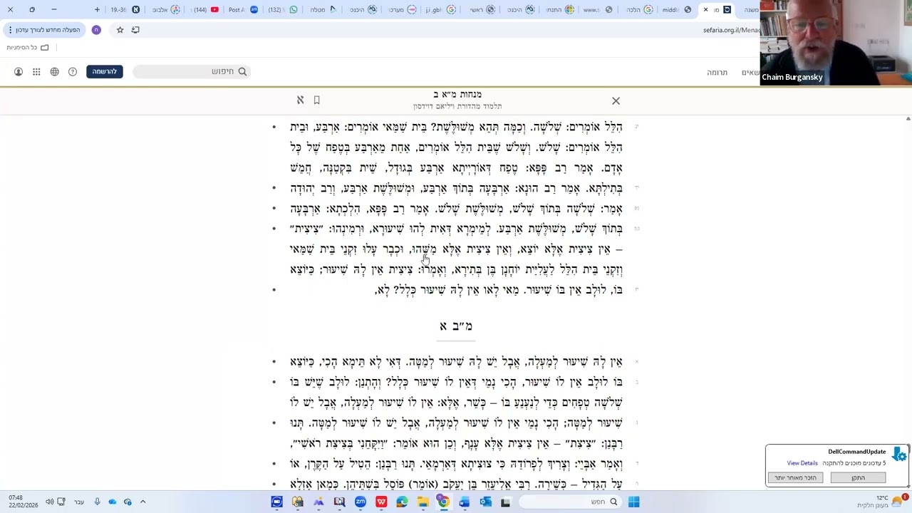 דף יומי הושעיה - מסכת מנחות דף מ