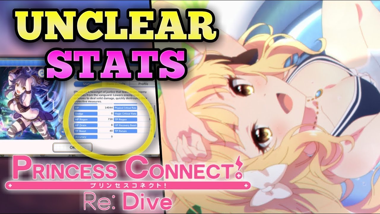 Princess Connect! Re:Dive - Unexplained Stats, TP Boosts, HP Regen, HP Boost, HP Drain