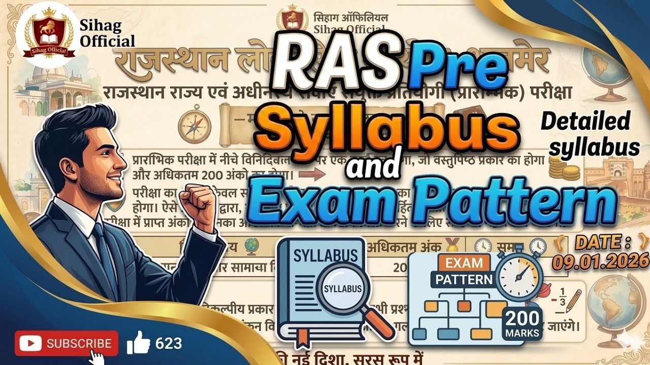 RAS 2026 Notification Out 🔥RAS Exam Date | RAS Pre Syllabus & Exam Pattern By Sihag Official #ras