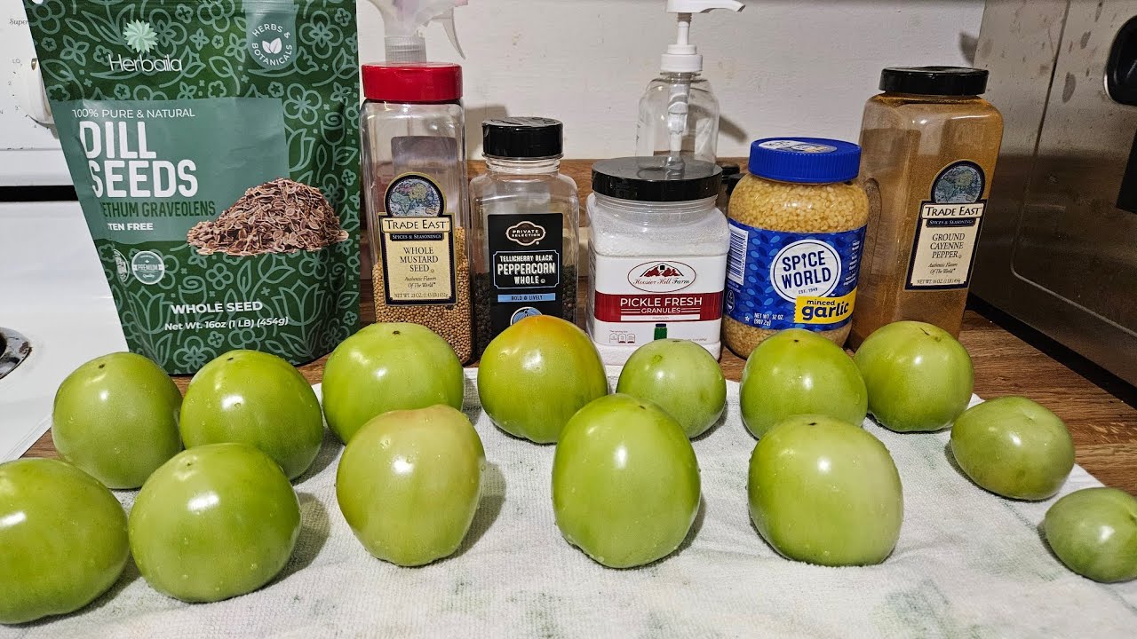 Pickled Green Tomatoes 🍅 Refrigerator Style