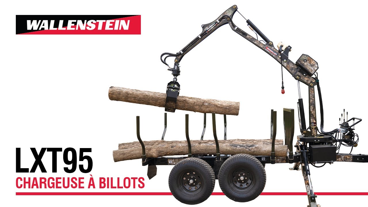Wallenstein LXT95 Remorque de Chargeuse &agrave; Bois