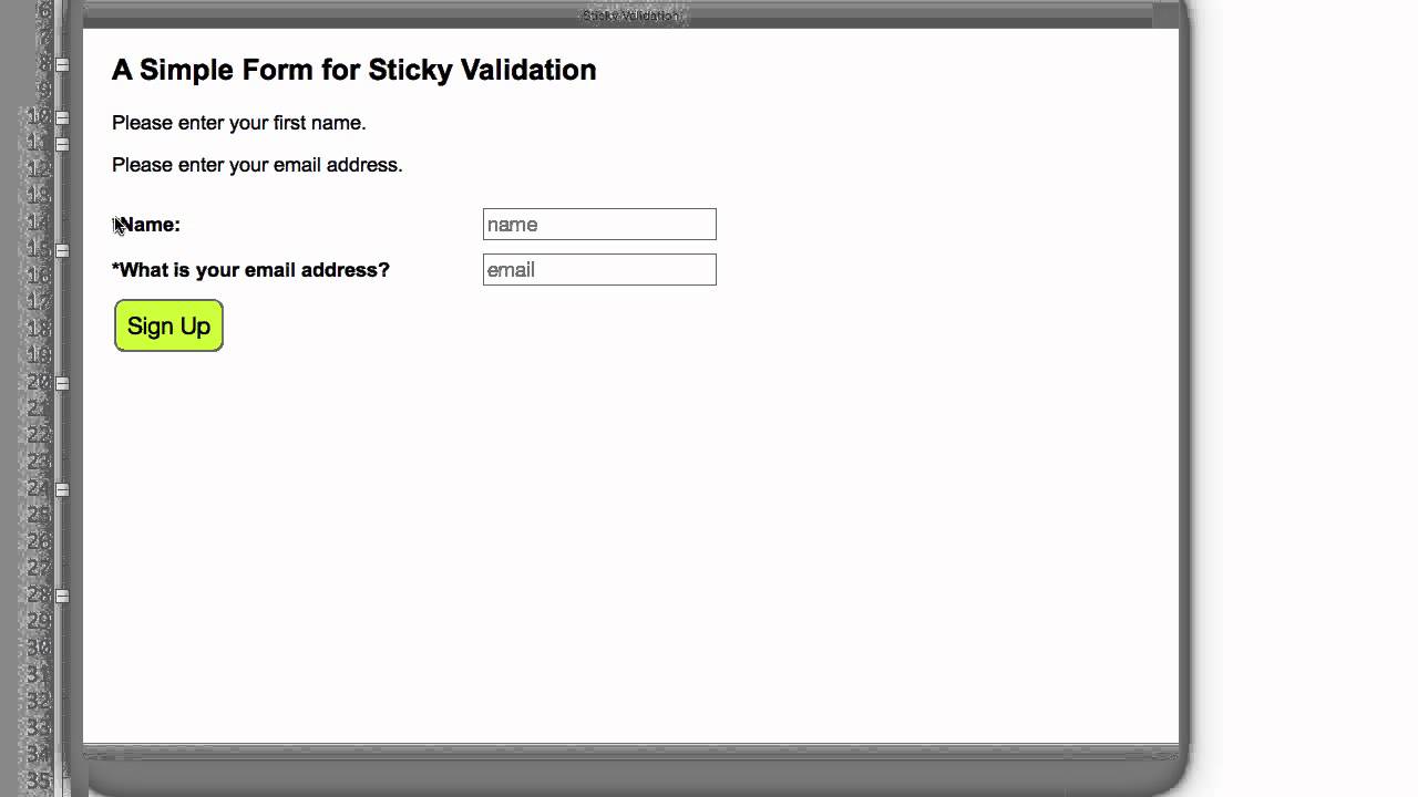 PHP Simple Sticky Validation Form