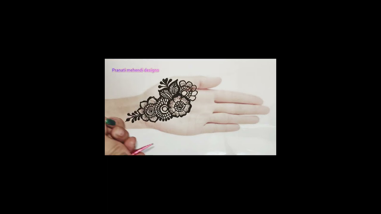 Simple and easy flower mehendi design l mehendi design l youtube l mehendi design l 