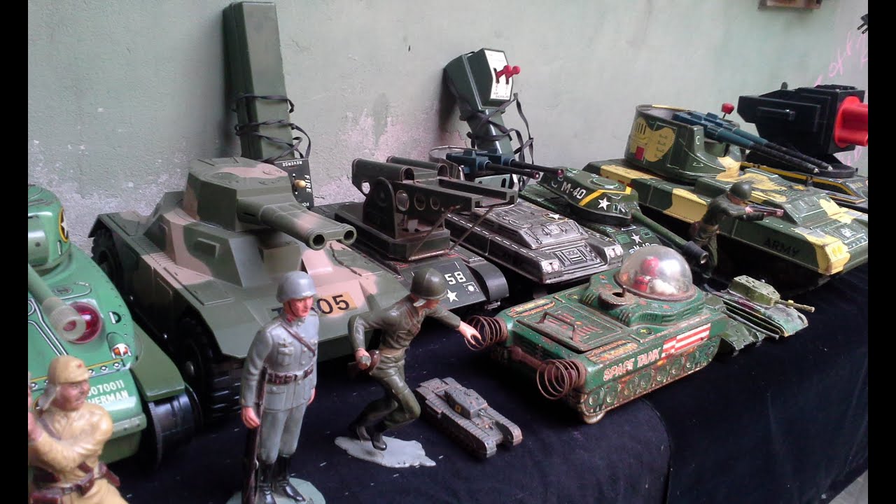 MUNDO EN GUERRA TANQUES DE HOJALATA VINTAGE MADE IN JAPAN