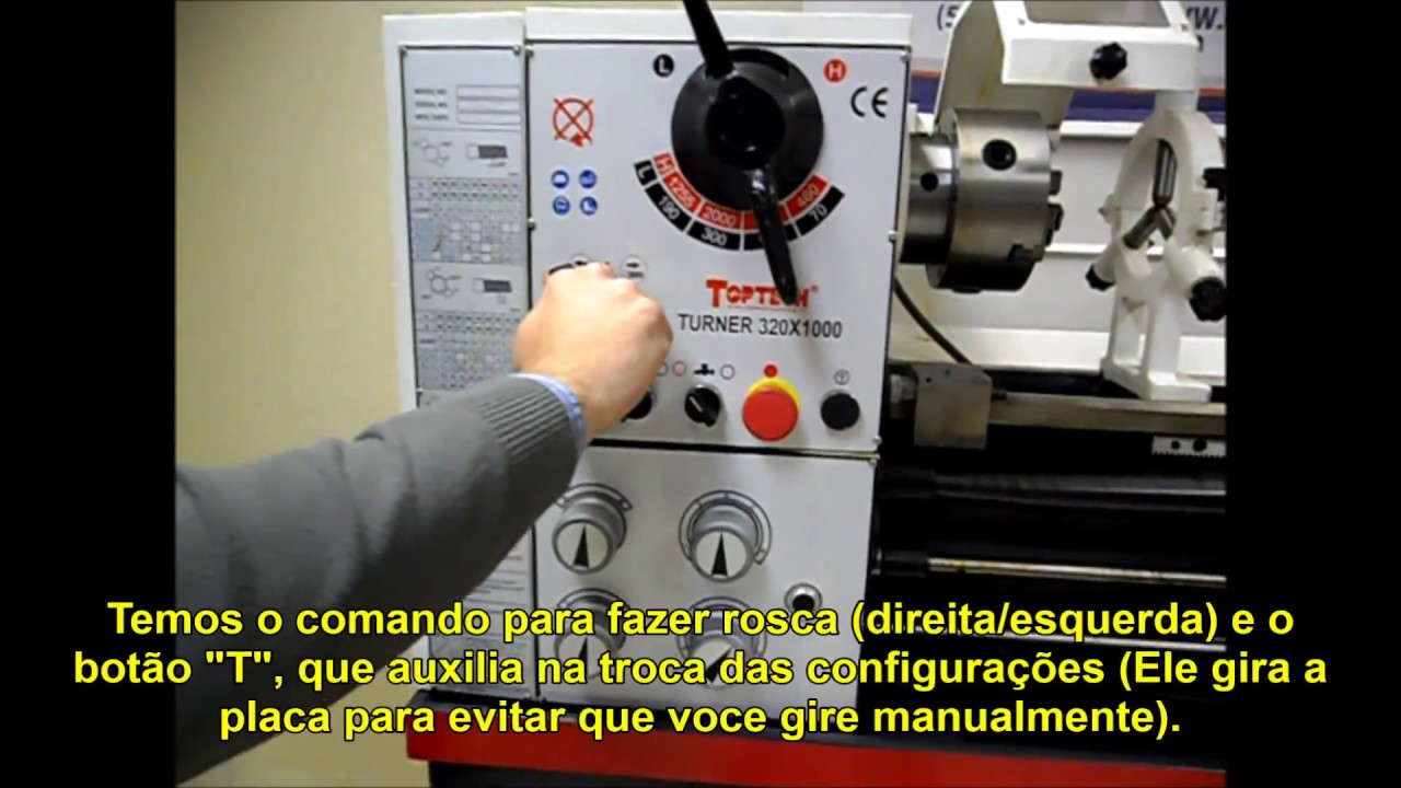 Torno mecanico 320 X 1000mm monofásico 220V Toptech - Casa do Mecânico