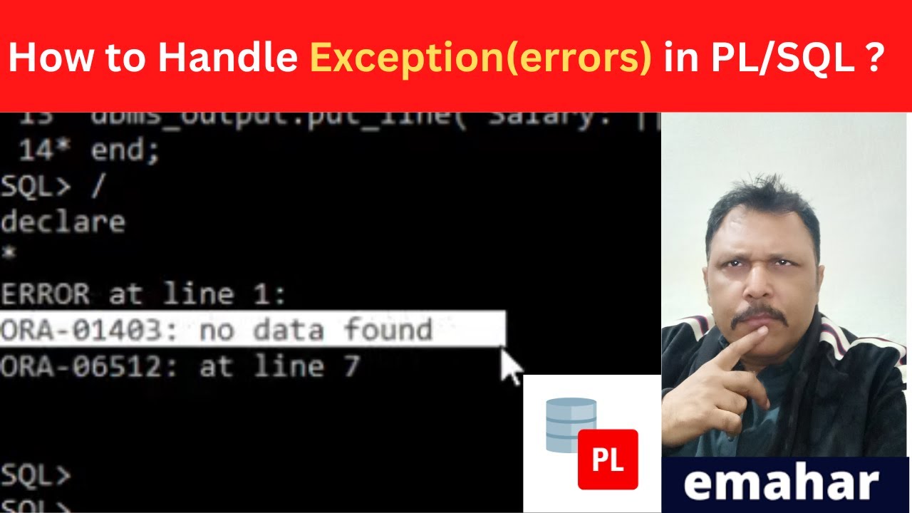 Exception Handling in PLSQL | Oracle PLSQL