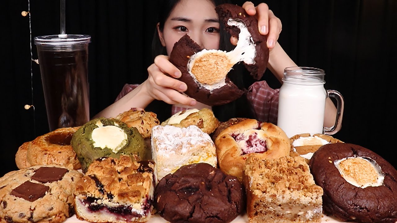 ASMR 꾸덕꾸덕 대왕 쿠키 & 크럼블 그레인 바운더리 디저트 먹방 GIANT COOKIES CRUMBLE MUKBANG クリームケーキク كيكة الكريمة ครีมเค้ก