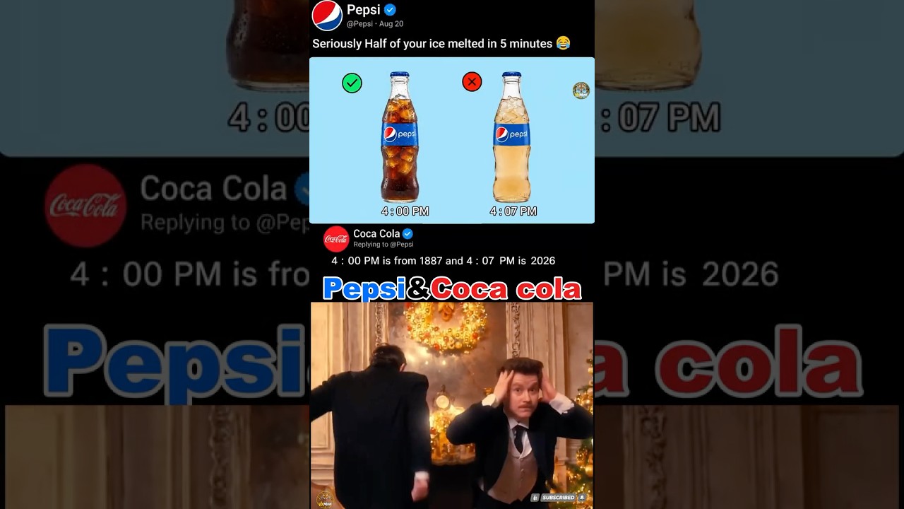Coca-Cola właśnie zakończyła Pepsi jednym tekstem 💀😂pepsi #cocacola #mem