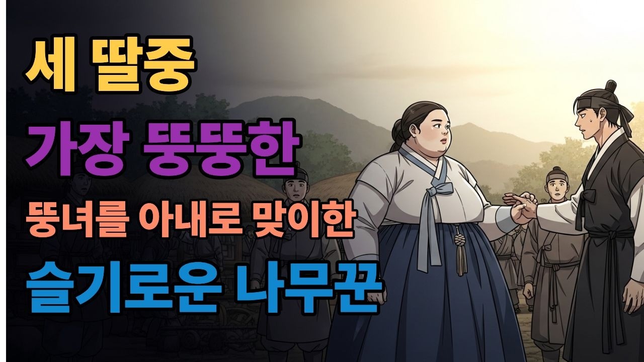 세 딸중 가장 뚱뚱한 뚱녀를 아내로 맞이한 슬기로운 나무꾼   야담ㅣ민담ㅣ설화ㅣ야사ㅣ조선야담ㅣ옛날이야기ㅣ오디오북ㅣ권성징악