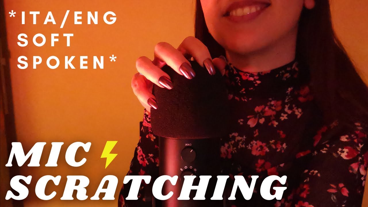 ASMR  - FAST and AGGRESSIVE SCRATCHING MASSAGE | FOAM Cover | INTENSE Sounds | ITA/ENG SOFT SPOKEN