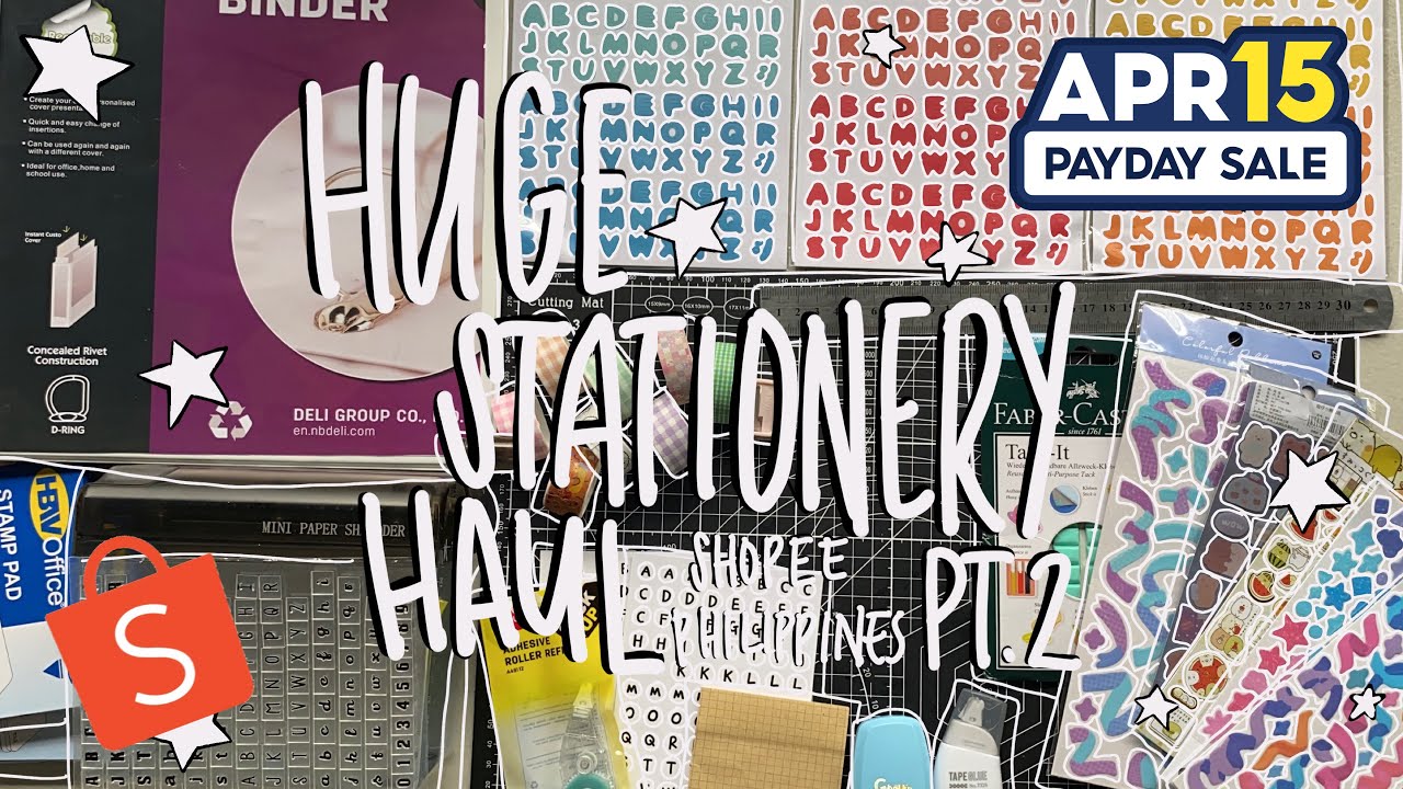 🛒 huge stationery haul (shopee philippines)