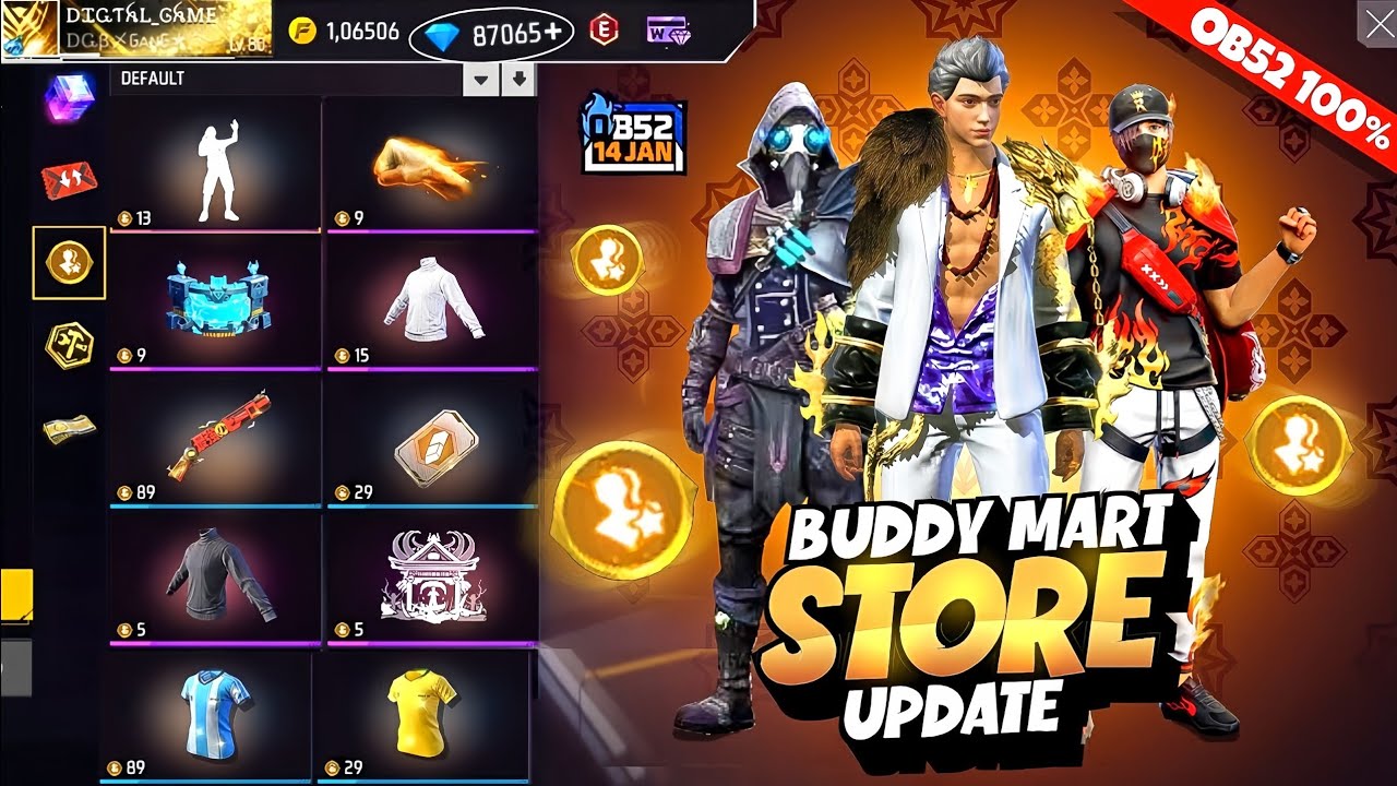 Buddy Mart Store Update 🤯 | Next Buddy Mart Update Free Fire 😍 | OB52 Buddy Mart Store Update 2026 🔥