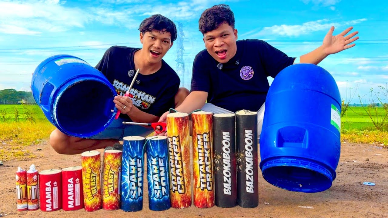 EKSPERIMEN MERCON LUAR NEGERI VS DRUM !! BARNG YOGA GEMBUL!