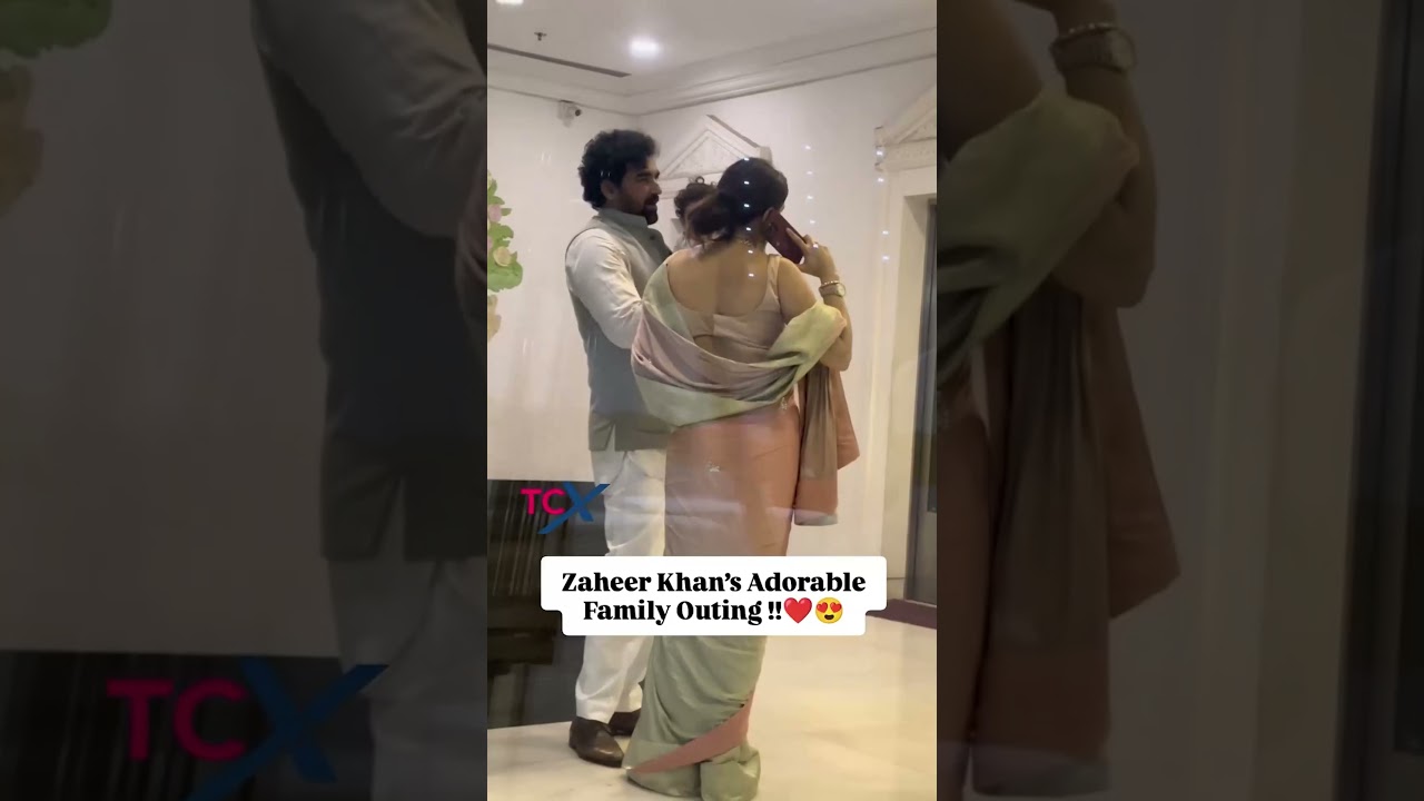 Zaheer Khan spotted with wife and their adorable baby boy at Gaurav Kapur & Kritika Kamra Wedding 💞😍