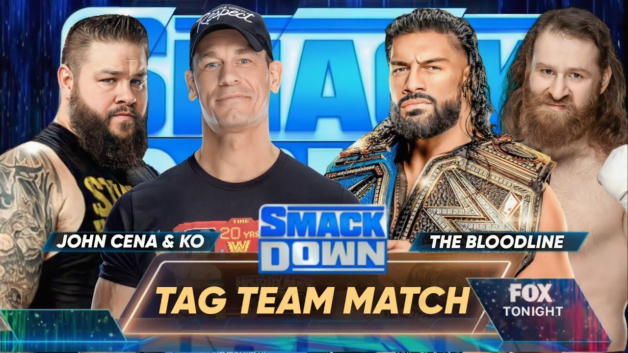 رومان رينز و سامي زين ضد جون سينا و كيفين أوينز في في عرض سماك داون 30 ديسمبر 2022 🔥WWE2K22