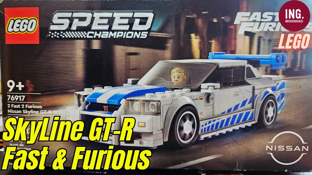 😎🏁✨Armé el legendario Nissan Skyline de Paul Walker de Fast & Furious🏎️| LEGO Speed Champions