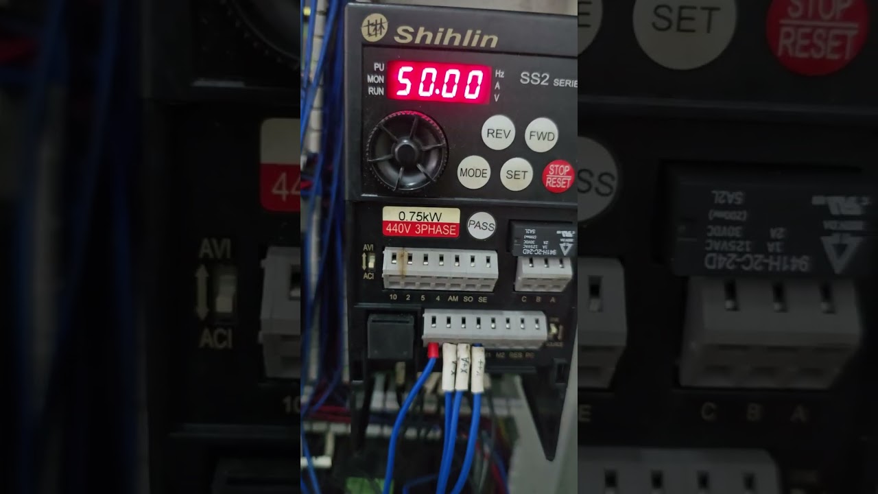 cara seting inverter shihlin ss2  untuk mesin bending dan shering