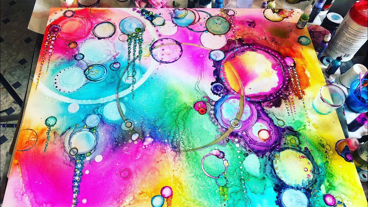 Alcohol Ink Bubbles