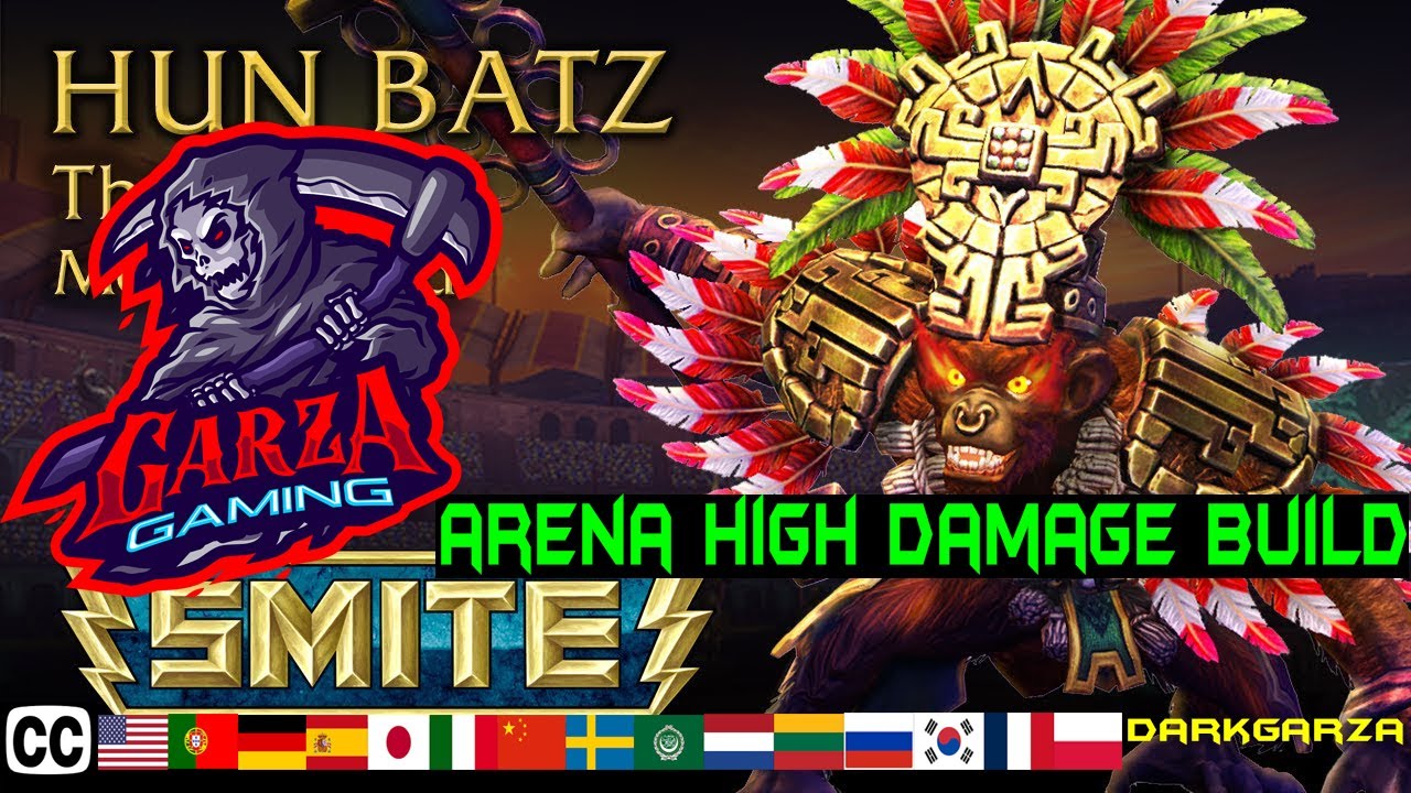 Smite Arena Hun Batz High Damage  | Smite Season Very Good Hun Batz High Damage Build