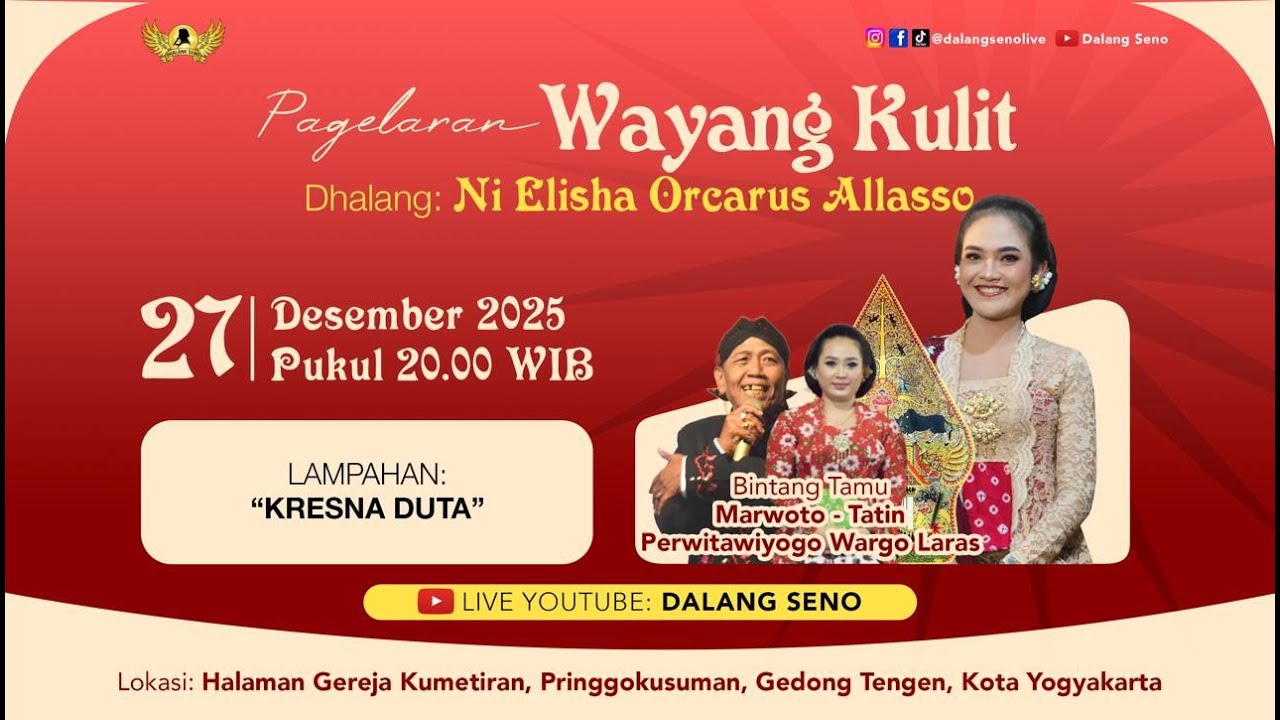 #LiveStreaming Wayang Kulit Ni Elisha Orcarus Allasso - KRESNA DUTA