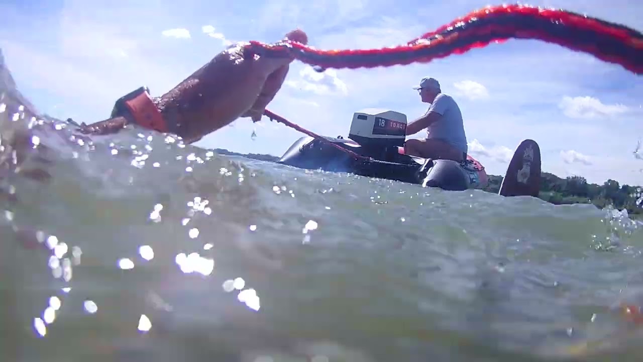 Water skiing   Tomos 18   Danube river