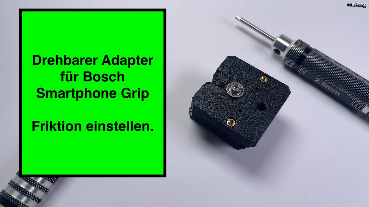 Am drehbarem 90 Grad Adapter für Bosch Smartphone Grip die Friktion einstellen. So geht es.