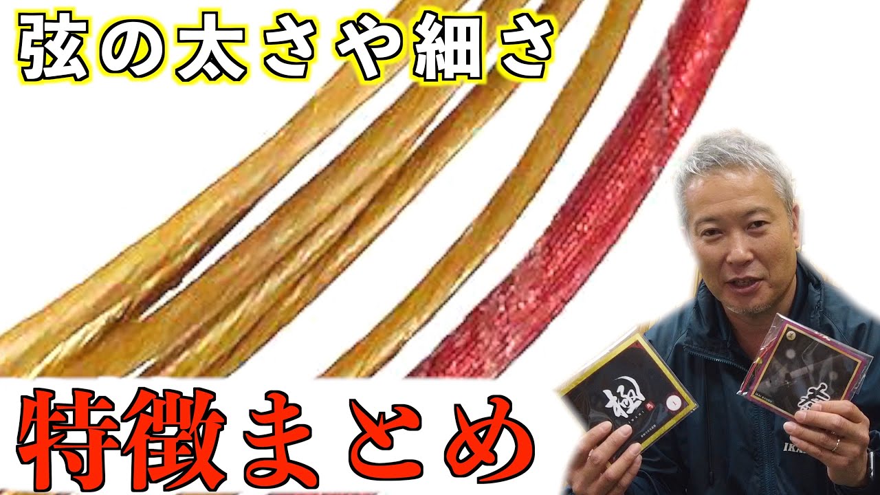 弦の硬さや柔らかさ、太さなどの特徴まとめ