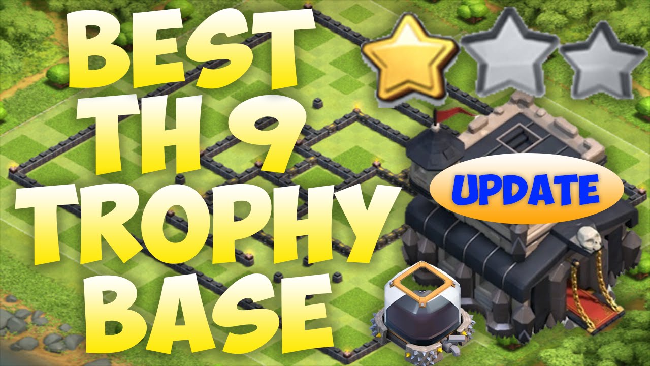 UPDATE - BEST ANTI 2 STAR TH9 TROPHY BASE + REPLAYS