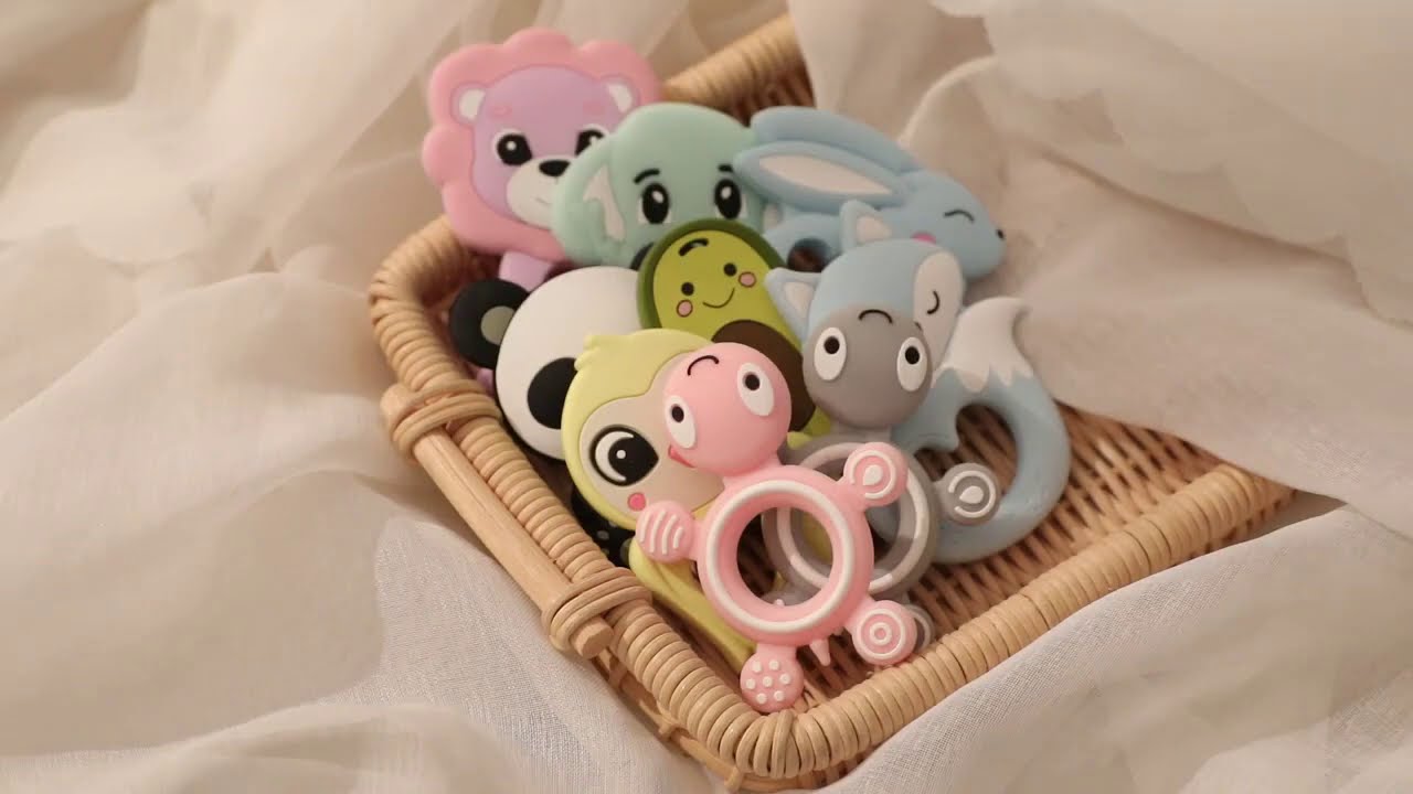 Let's Make Baby Teether 1pc Rodent Cartoon Animal Food Grade Silicone Teether BPA Free Koala Bear