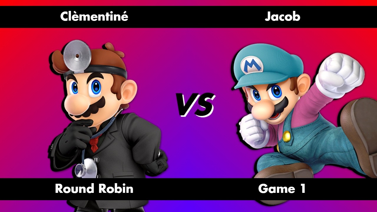 Wonderville Round Robin Jacob (Mario) Vs. Clèmentiné (Dr  Mario) Smash Ultimate  SSBU