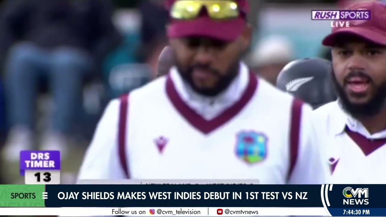 Ojay Shields Makes West Indies Debut In 1st Test vs NZ CVM See It Happen | CVM Television Jamaica