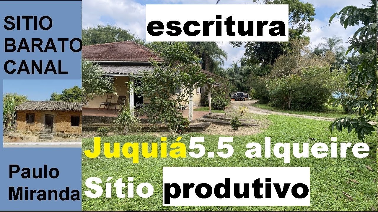 SÍTIO PRODUTIVO 5 ALQUEIRE E MEIO Juquiá SP