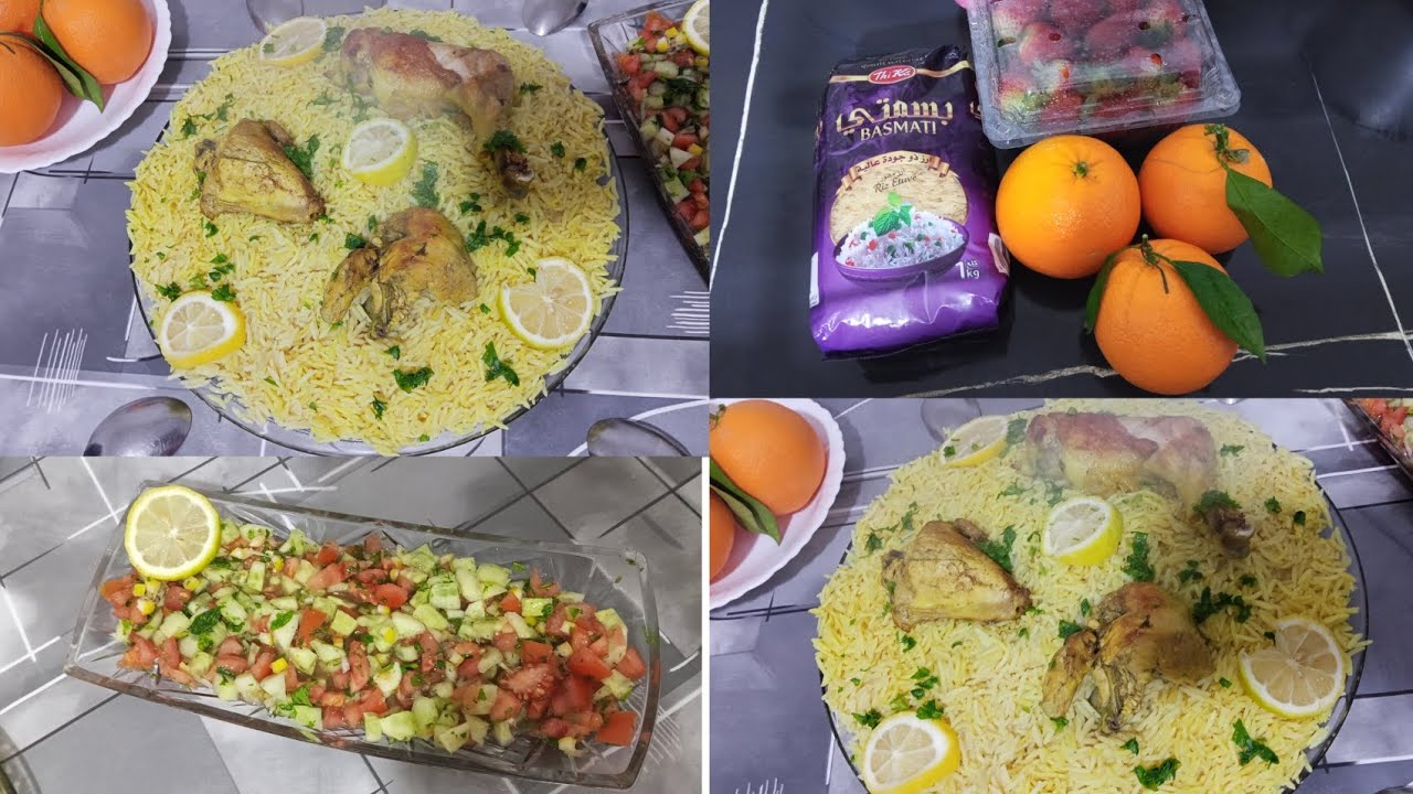 وصفات رمضانية 🌛أنا و الزوج فالمطبخ يد بيد 🤭 أرز مفلفل على حبة مع سلطة 🥗 بزاف بنينة 🤤😋