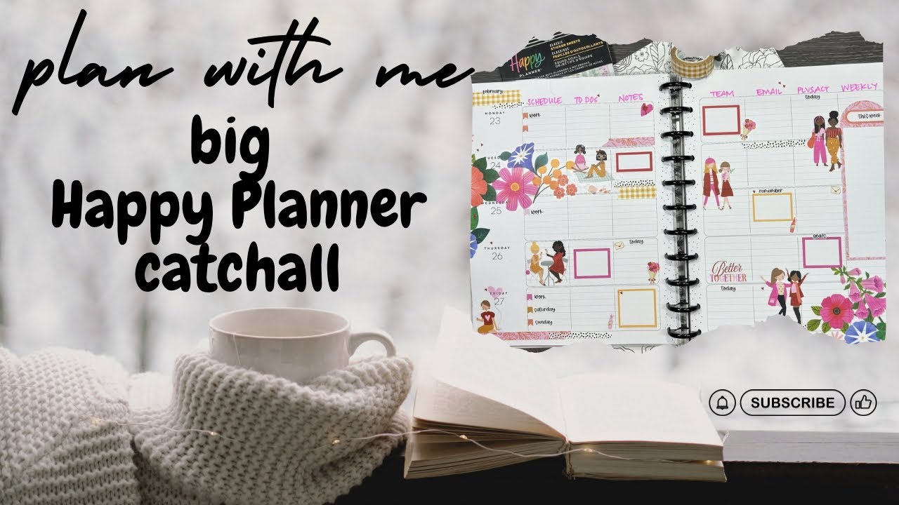 Планируйте вместе со мной в моем большом универсальном ежедневнике Happy Planner.