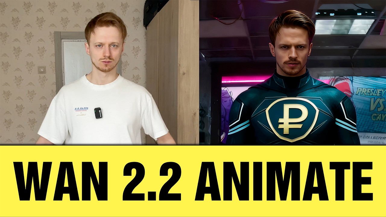 Wan 2.2 Animate: замена персонажей с помощью ИИ и синхронизация губ | Обучающее видео