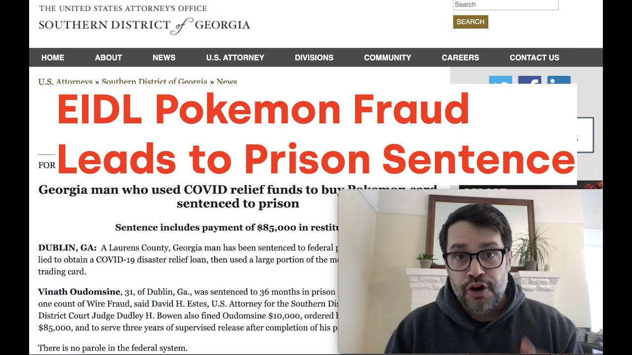 EIDL Pokemon Fraud Leads to Prison Sentence