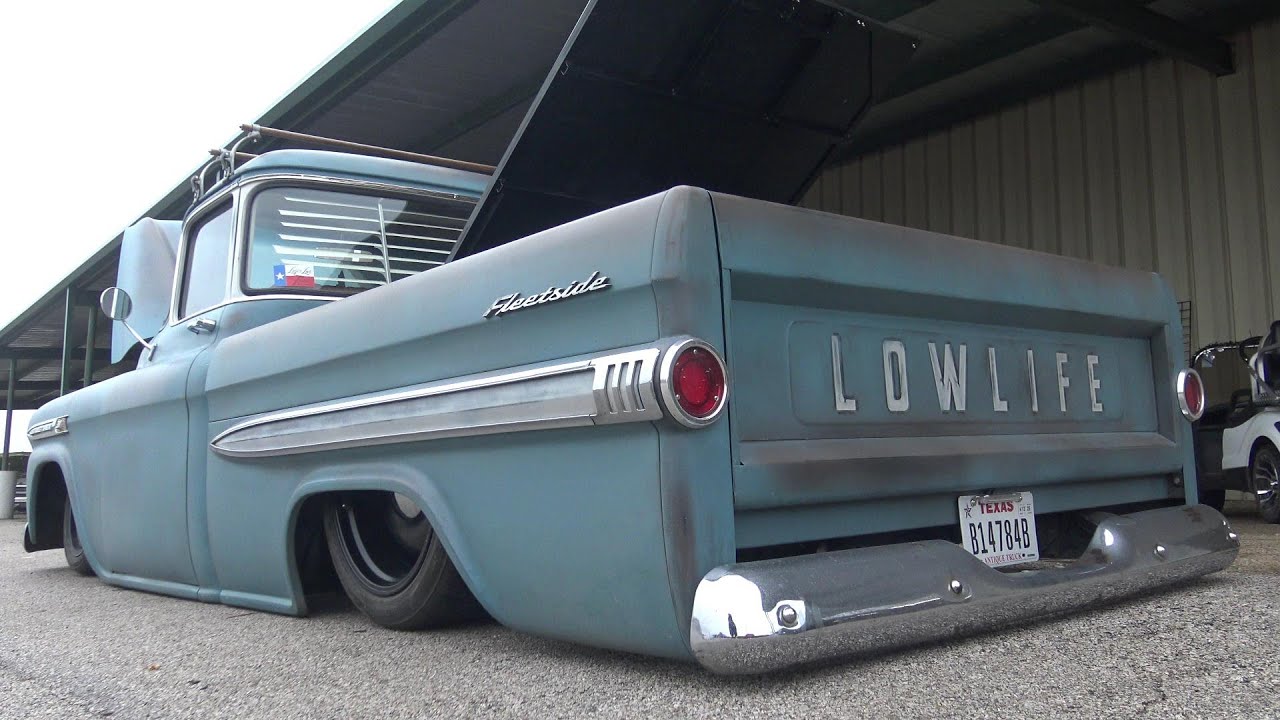 1959 Chevrolet Apache Lowlife bagged truck Samspace81 #59Chevy short Texas Lone  Star Throwdown 2019
