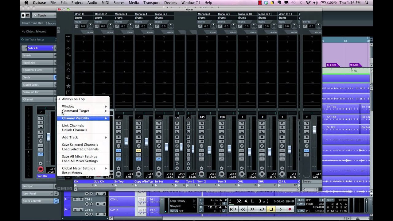 Cubase 6 Mixer