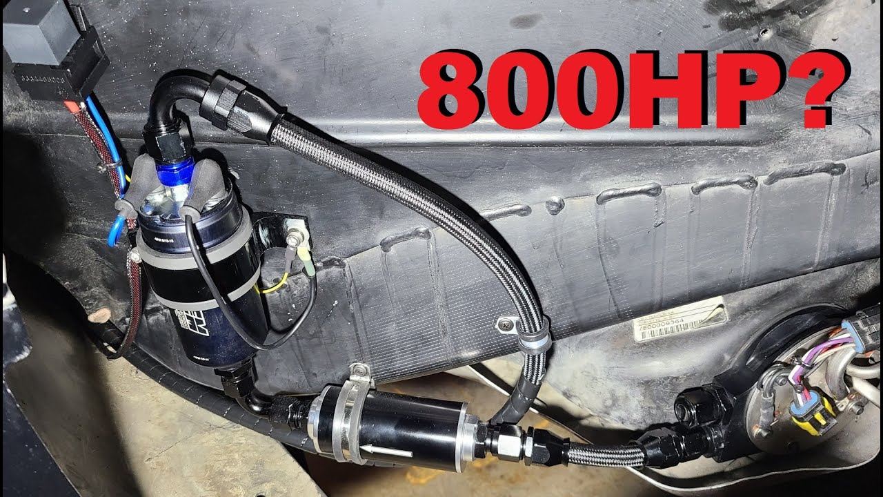 DIY External 044 AEM 400lph Fuel Pump For Boost on a C5 Corvette