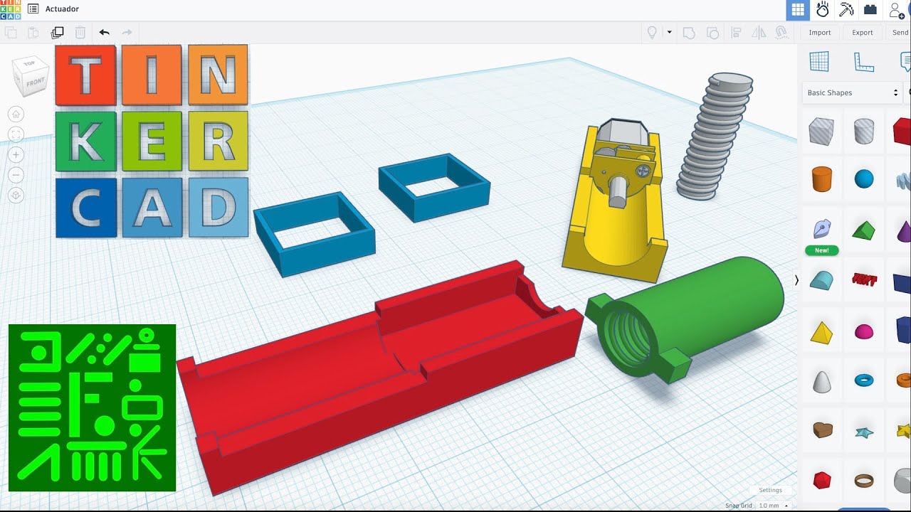 Actuador Lineal pequeño en Tinkercad | Impresión 3D