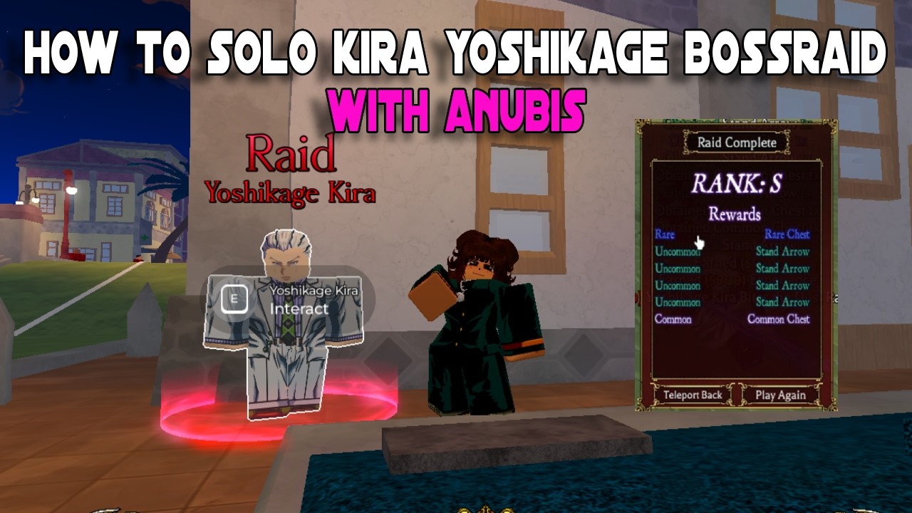 HOW TO SOLO KIRA YOSHIKAGE (how to get s rank kira yoshikage raid) | Bizarre lineage