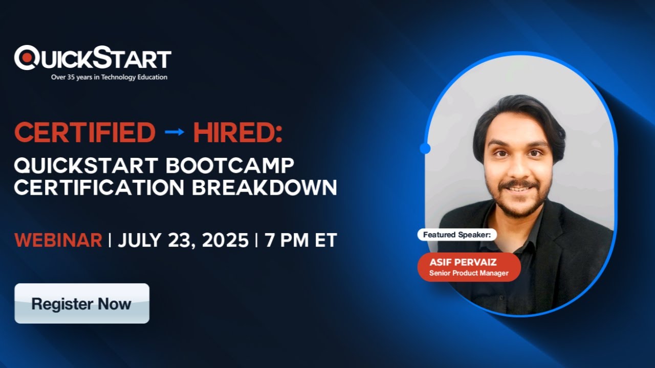 Webinar: Certified → Hired: QuickStart Bootcamp Certification Breakdown #cybersecurity #ittraining