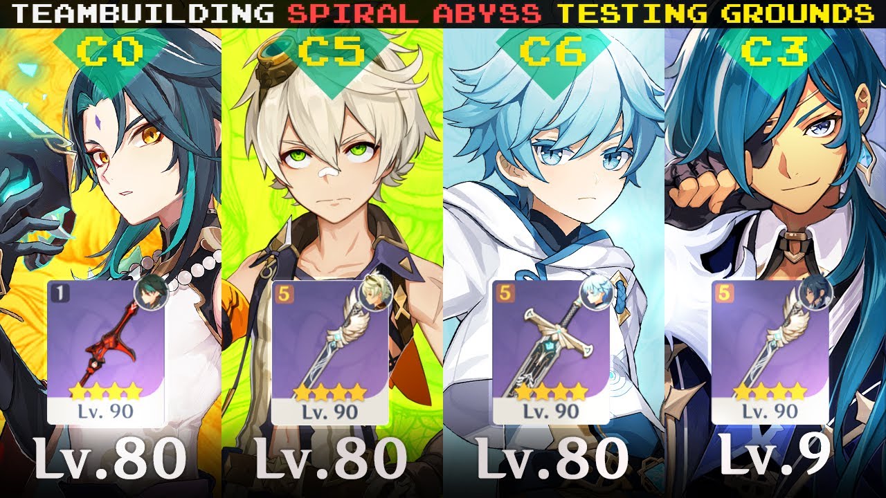 TEAM BUILDS - Xiao, Bennett, Chongyun, Kaeya | Genshin Impact 1.3